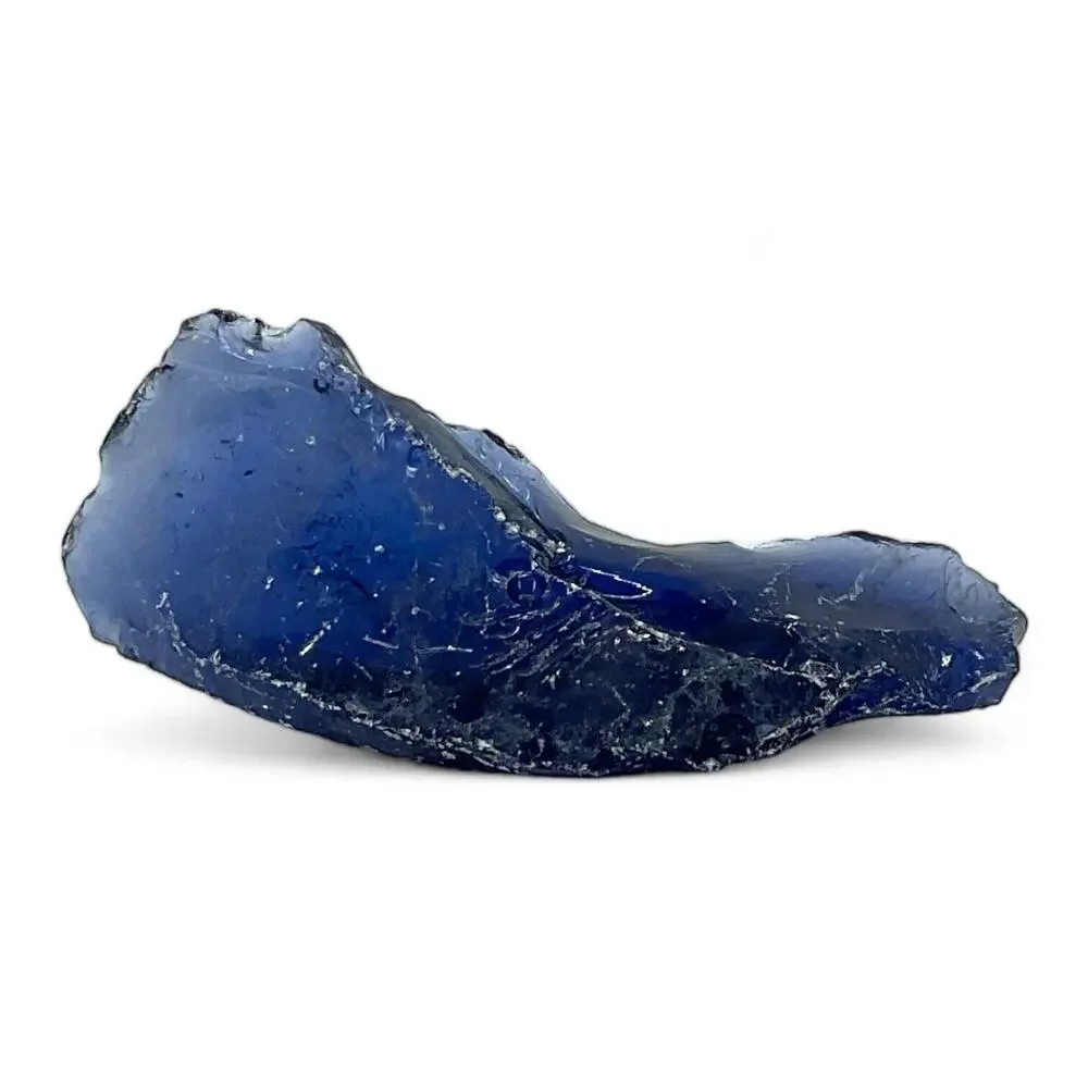 Cobalt Art Glass Cullet Glowing Translucent Manganese Slag Glass #4GL173‎